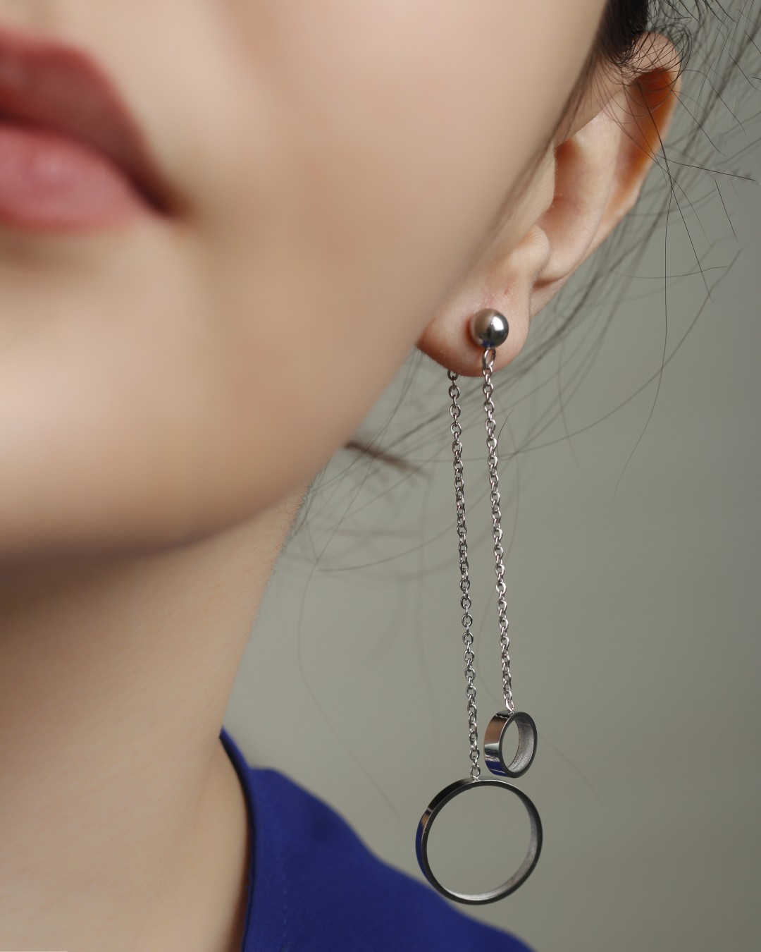گوشواره آویز حلقه ای